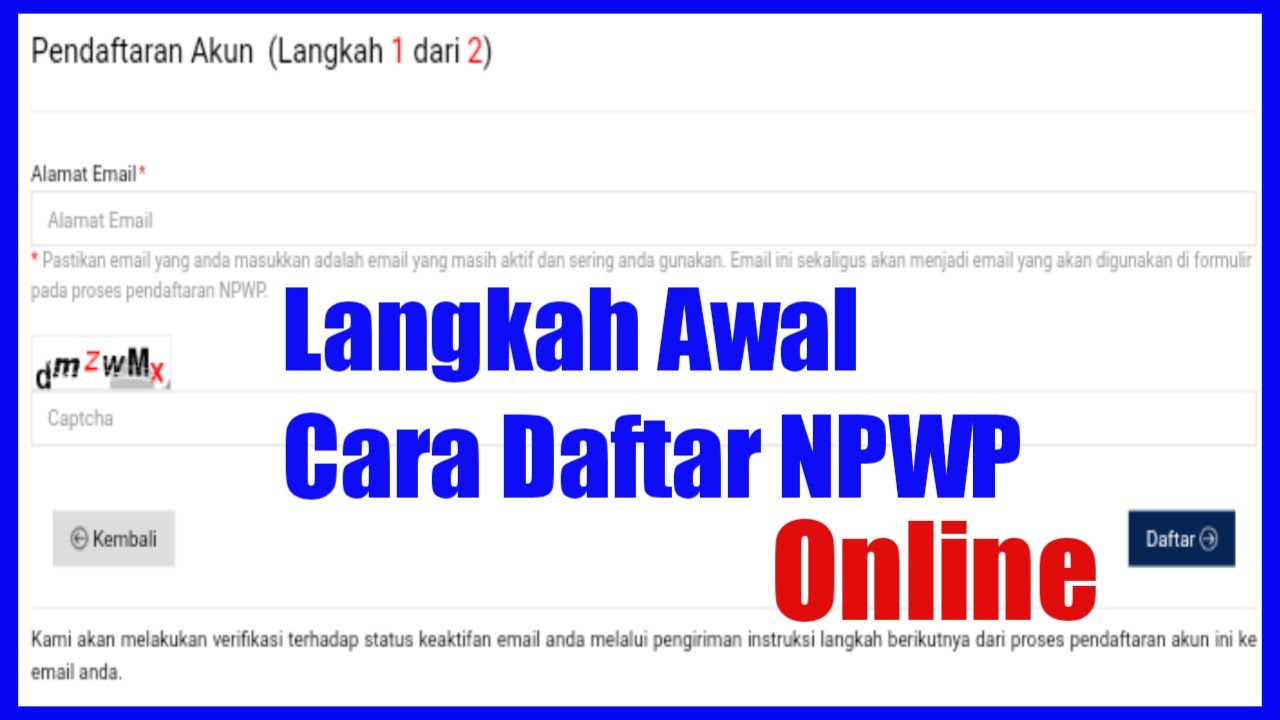Cara Daftar NPWP Secara Online