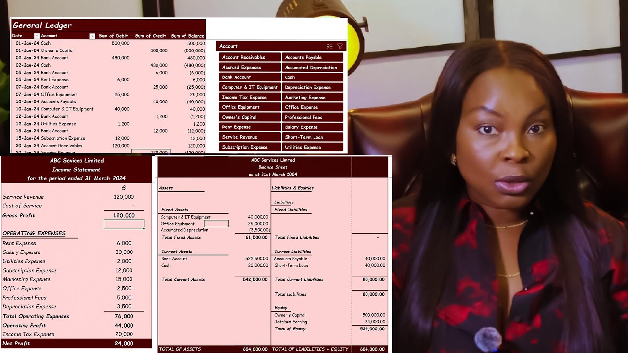 COMPLETE AUTOMATED EXCEL ACCOUNTING FOR A SERVICE BUSINESS   YOUTUBE LONG