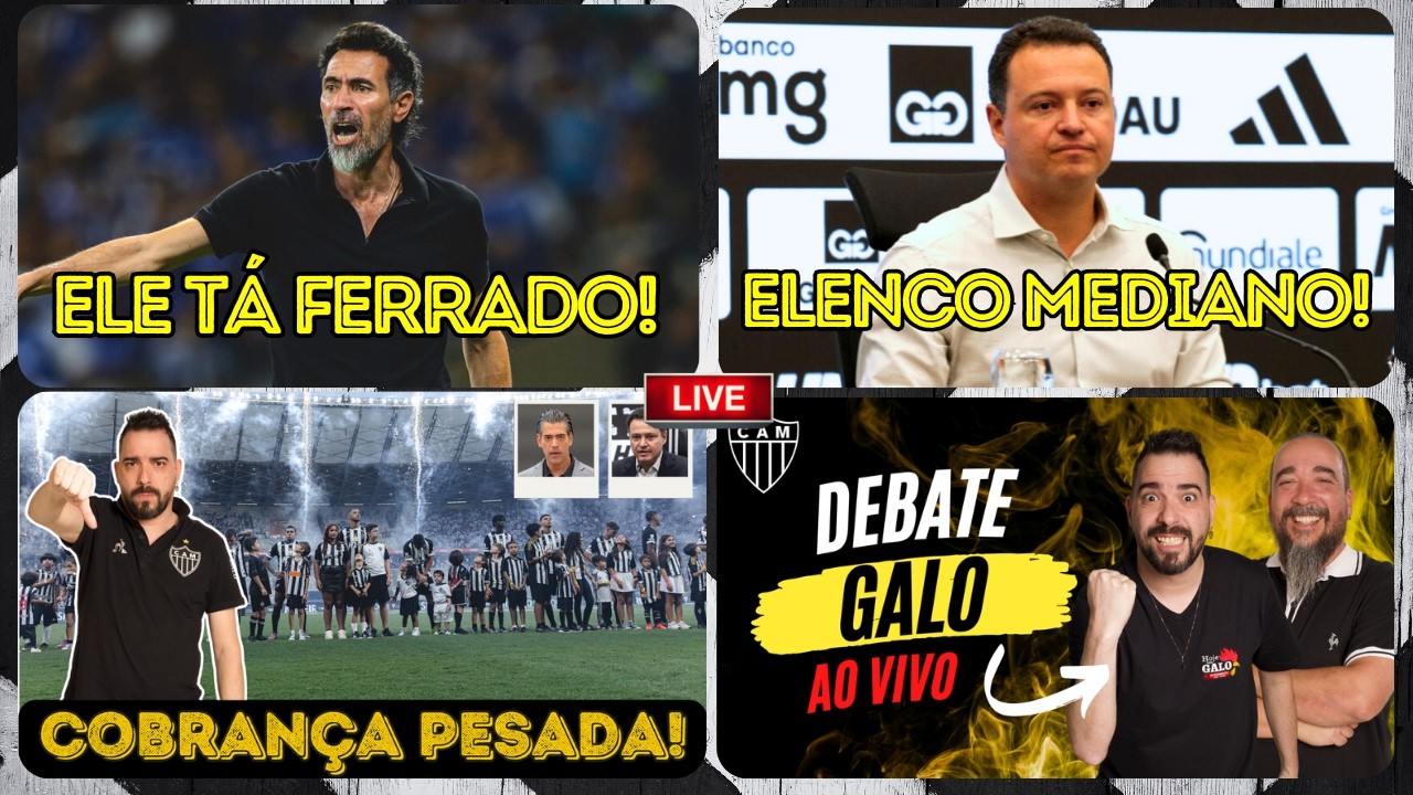 🤬 COBRANÇA PESADA NO GALO 🔥 ELENCO SEGUE MEDÍOCRE 🔴 AO VIVO