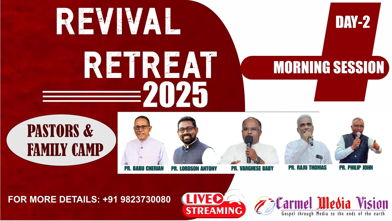 REVIVAL RETREAT | PASTORS' FAMILY CAMP2025| Day 02 (Entire Session) 27-08-2025| CARMEL MEDIA VISION