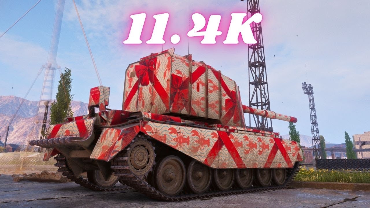 FV4005 Stage II  11.4K Damage World of Tanks