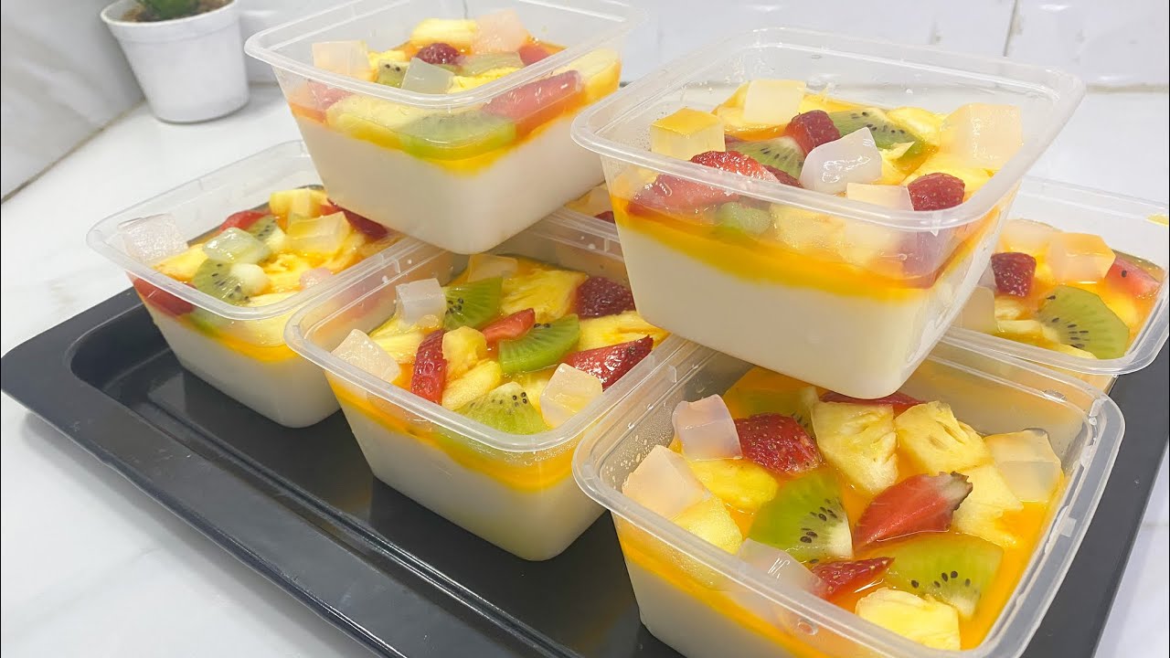 ASLI INI ENAK PUDINGNYA LEMBUT BANGET BIKIN NAGIH❗️RESEP PUDING SUTRA BUAH SEGAR