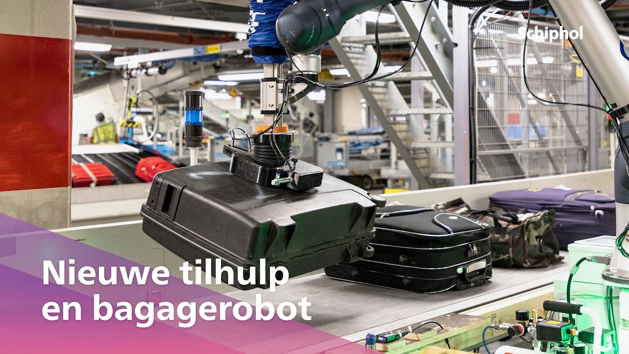 Testen met bagagerobot en tilhulp op Schiphol