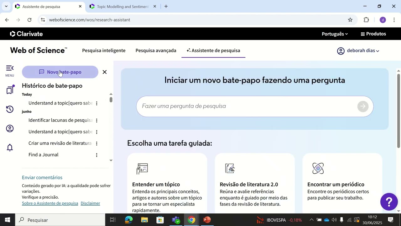 IA - WOS -Assistente de Pesquisas  (portugues)