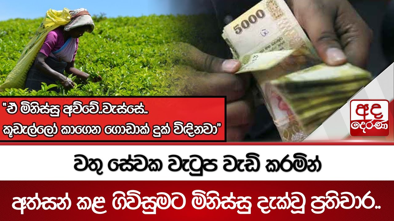 වතු සේවක වැටුප වැඩි කරමින් අත්සන් කළ ගිවිසුමට මිනිස්සු දැක්වූ ප්‍රතිචාර.. | Ada Derana