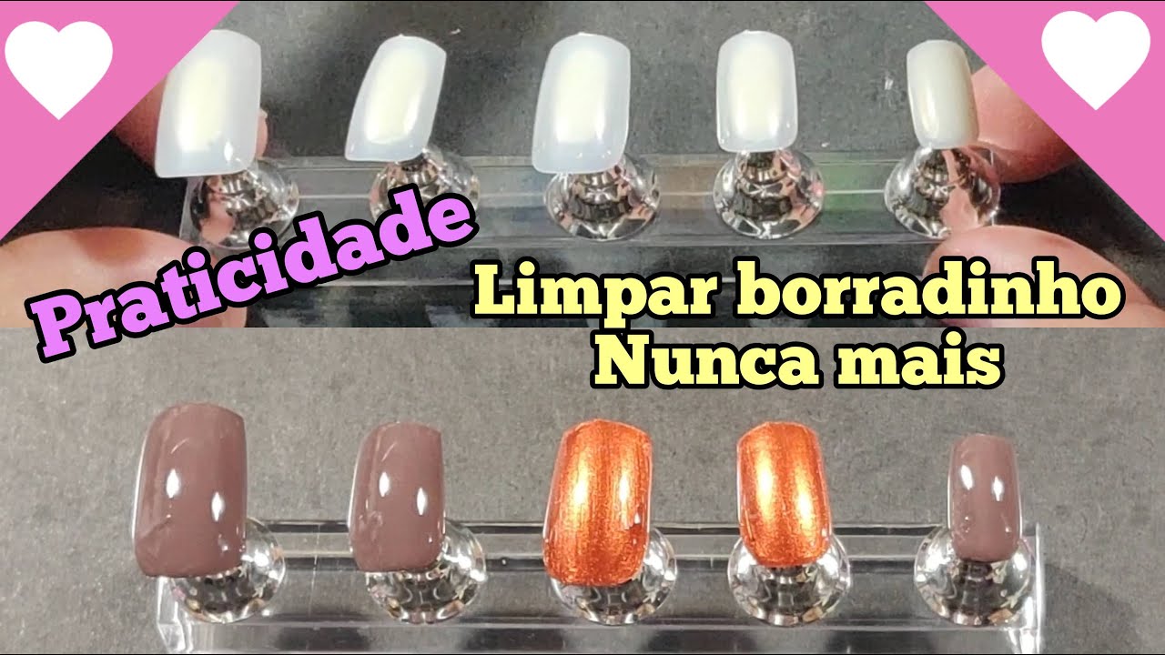 PINTANDO AS POSTIÇAS ANTES DE COLAR USANDO O SUPORTE PARA NAIL ART