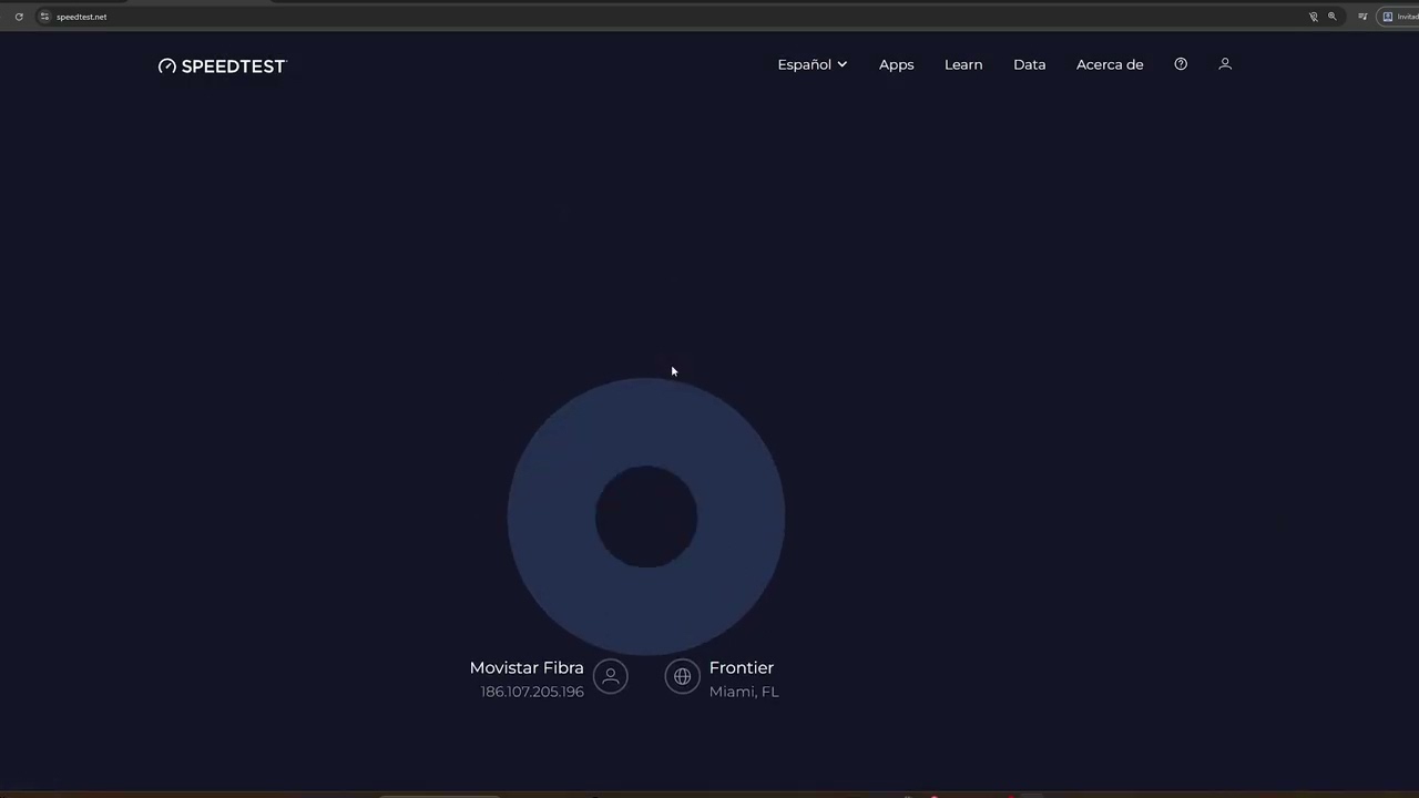 Movistar Fibra Óptica Speedtest 940/940 Santiago, Chile