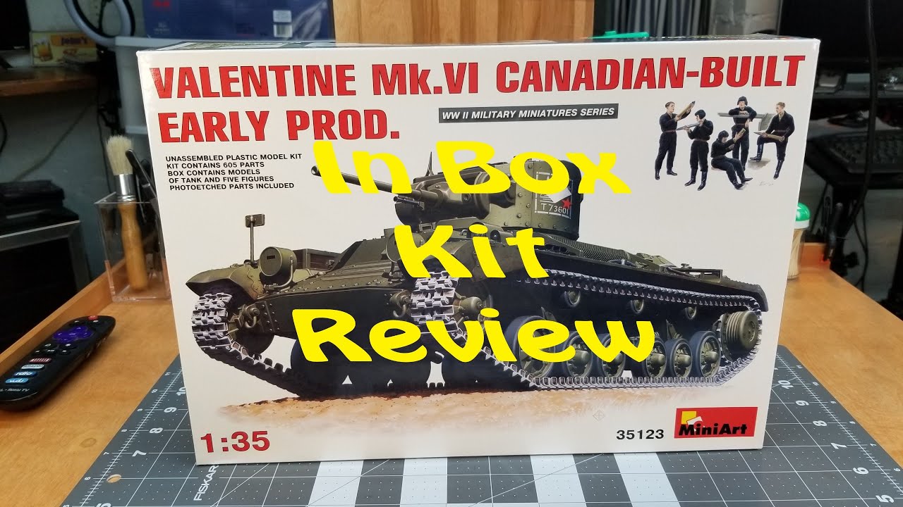 Valentine Mk. VI Canadian, by MiniArt, in 1/35 Scale, In Box Kit Review