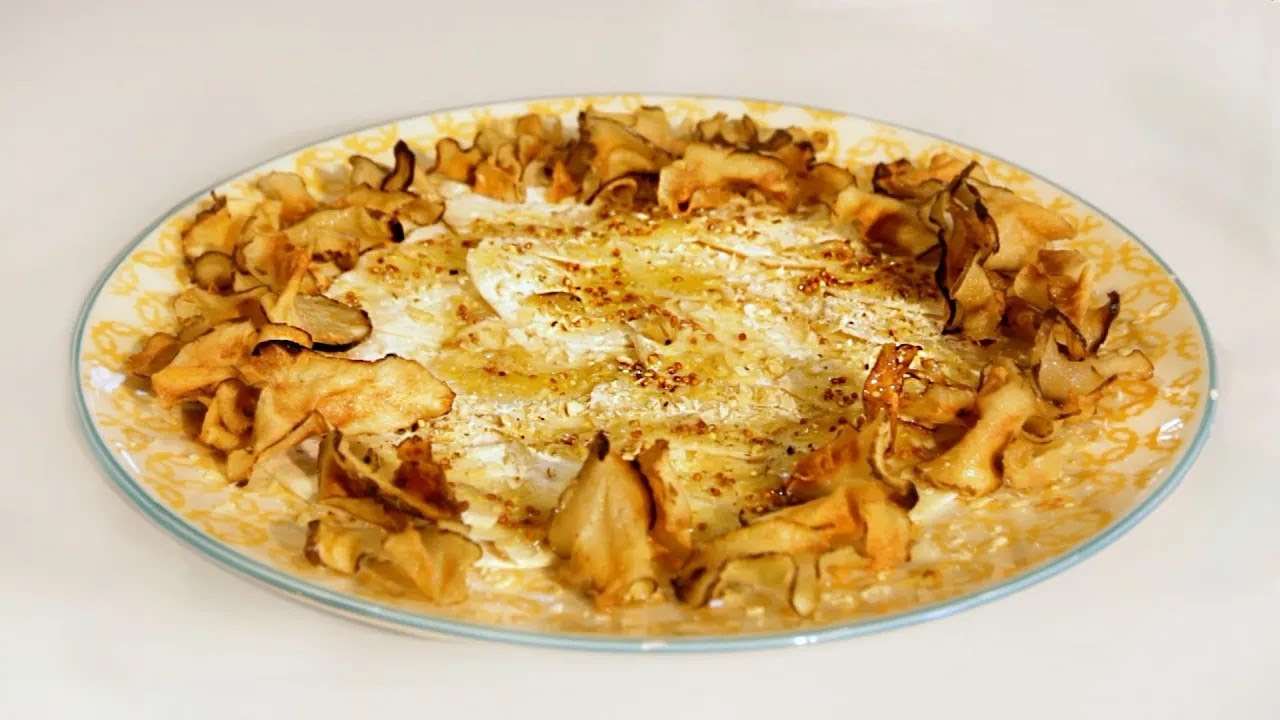 Carpaccio de ceps i castanyes de Viladrau