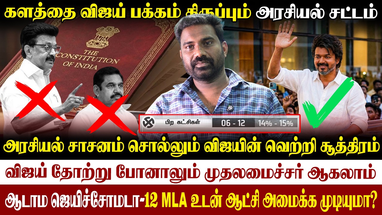 🥲விஜய் தேர்தலில் தோற்றால் என்ன நடக்கும்?| தோற்றாலும் தமிழகத்தை ஆளலாமா?|சட்டம் என்ன சொல்கிறது?|#vijay