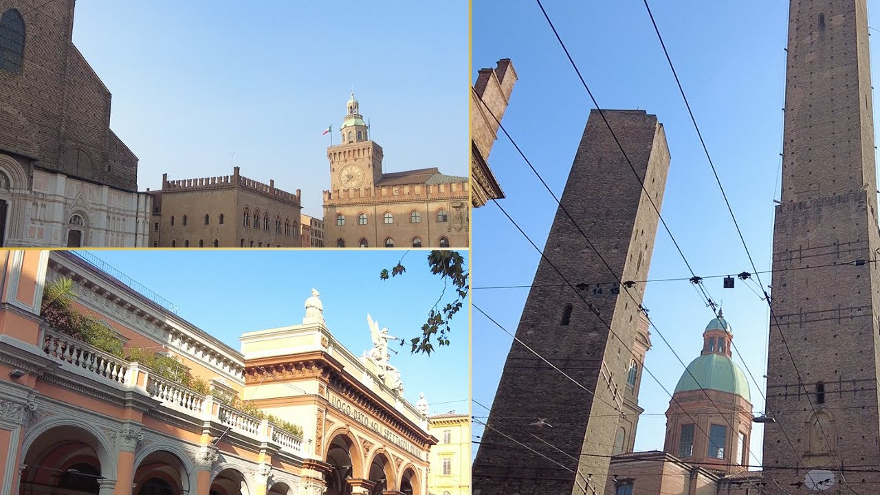 Discover Bologna - Piazza Maggiore Due Torri Basilica San Petronio Teatro del Sole City Walk [4K]