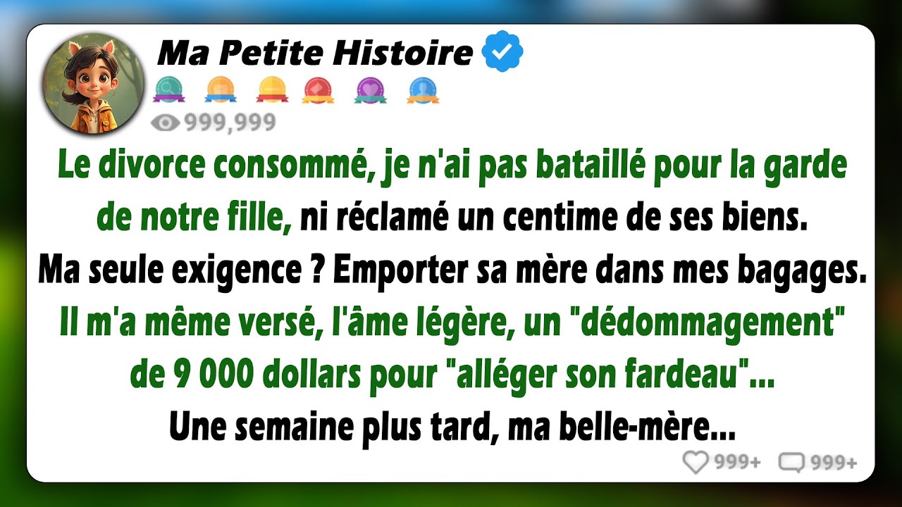 Lors du divorce, je ne me suis pas battue pour la garde de notre fille ni pour aucun de ses biens...