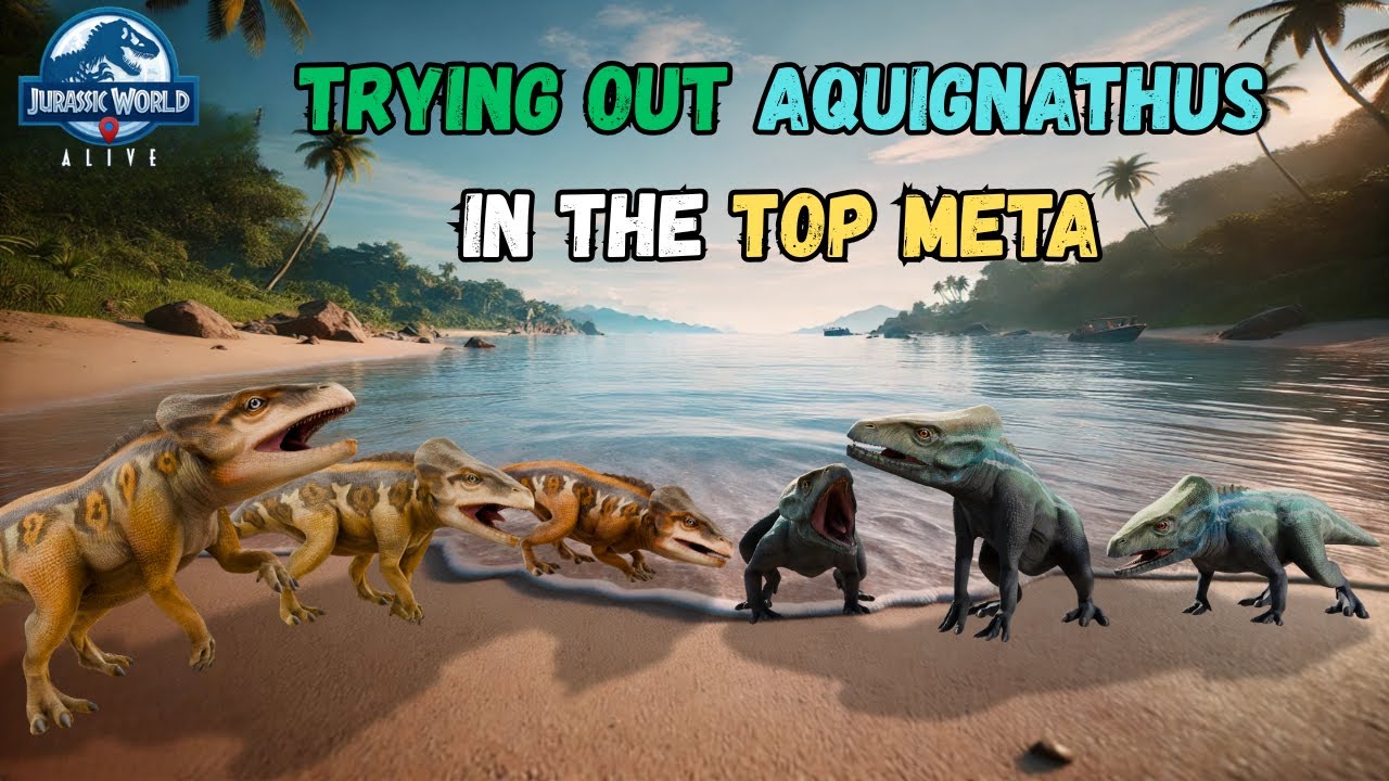 Пробую нового покемона AQUIGNATUS в топовой мете 😎 | PVP-сражения | Геймплей Jurassic World Alive...