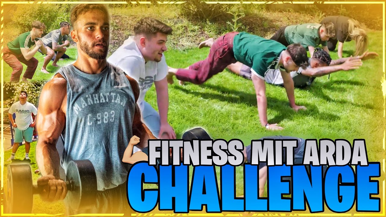 FITNESS CHALLENGE MIT ELI, SIDNEY, MUSTI, ELDOS & FIBI💪🏼💥 Arda bringt die Villa zum schwitzen..😂