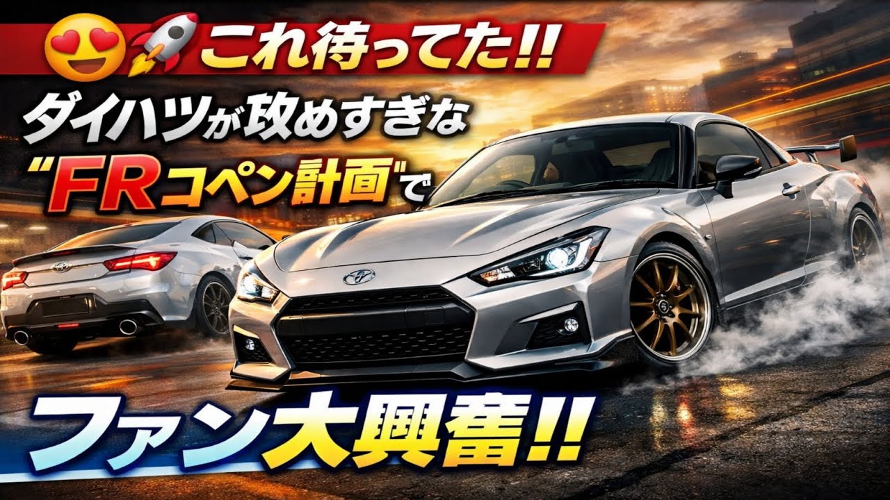 😍🚀 これ待ってた!! ダイハツが攻めすぎな“FRコペン計画”でファン大興奮!!