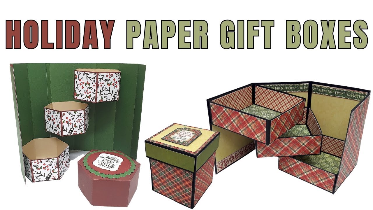 How to make Holiday Paper Gift Boxes | DIY Christmas Boxes Designs