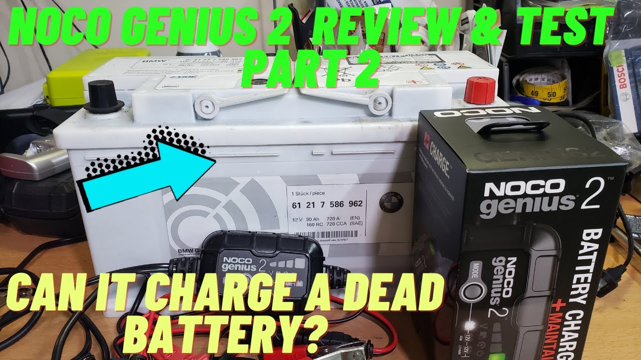 HOW TO CHARGE DEAD BATTERY W/ NOCO GENIUS 2 REVIEW & TEST PART 2 (Charging a Dead Battery)