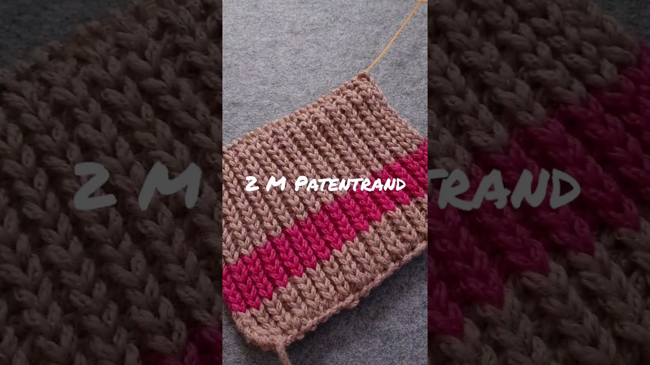 2 M Patentrand - Ein Schal f&uuml;rs Leben 2023 #stricken | Randmaschen|#Schal stricken #carolineswelt