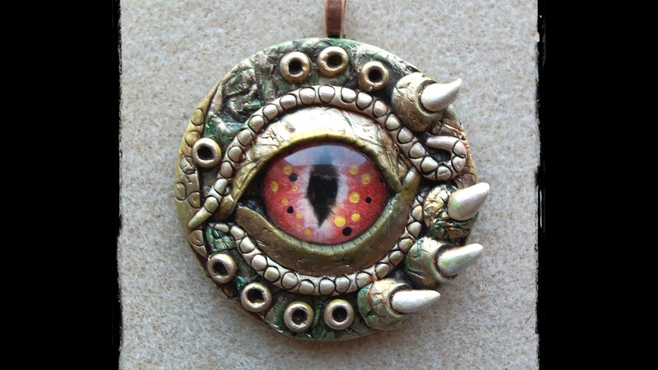 Polymer Clay Dragon Eye Pendant Part 1