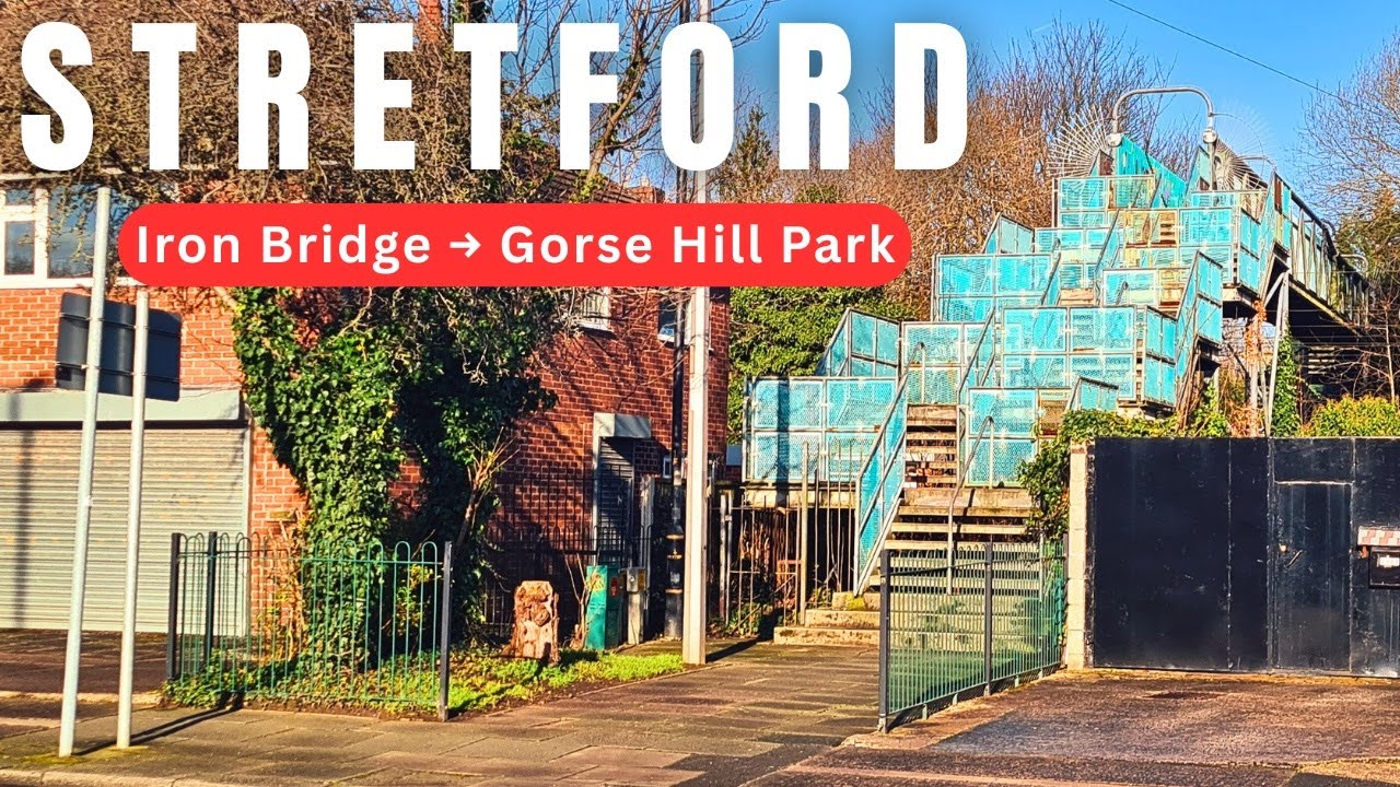 Stretford, Manchester Walking Tour 4K | Morning Stroll Iron Bridge To Gorse Hill Park