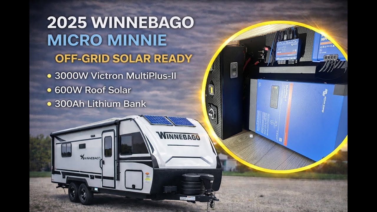 2025 Winnebago MicroMinnie - Off-Grid Solar Ready VICTRON Upgrade