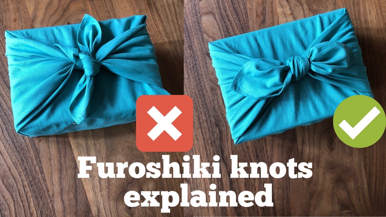 How to tie a Furoshiki knot (Mamusubi) for fabric gift wrapping