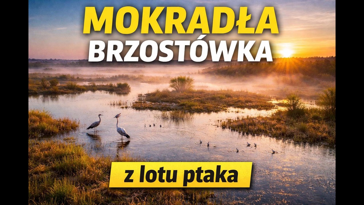 Mokradła w Brzostówce z lotu ptaka | Dzika przyroda Lubelszczyzny