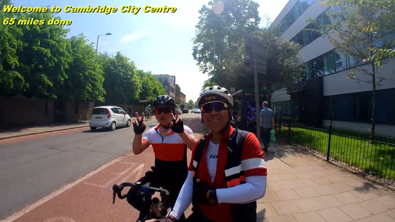 Cyclists training for Ride London 100 - 2024. London to Cambridge 135 mile loop