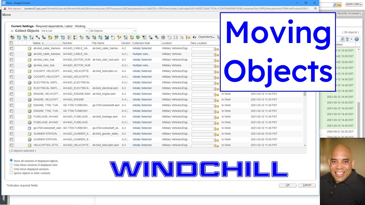 PTC Windchill - Moving Objects | Basics