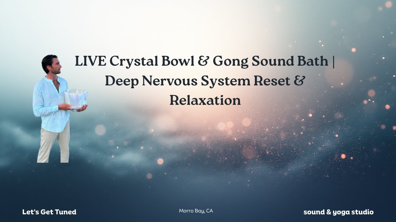 LIVE Crystal Bowl & Gong Sound Bath | Deep Nervous System Reset & Relaxation