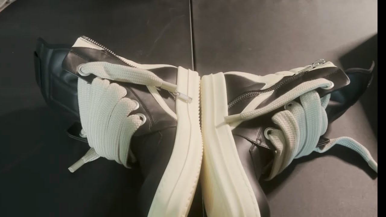 rick owens jumbo laced geobasket, unboxing & on foot .