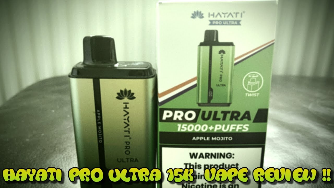 HAYATI PRO ULTRA 15K Puff Apple Mojito Vape Review!!