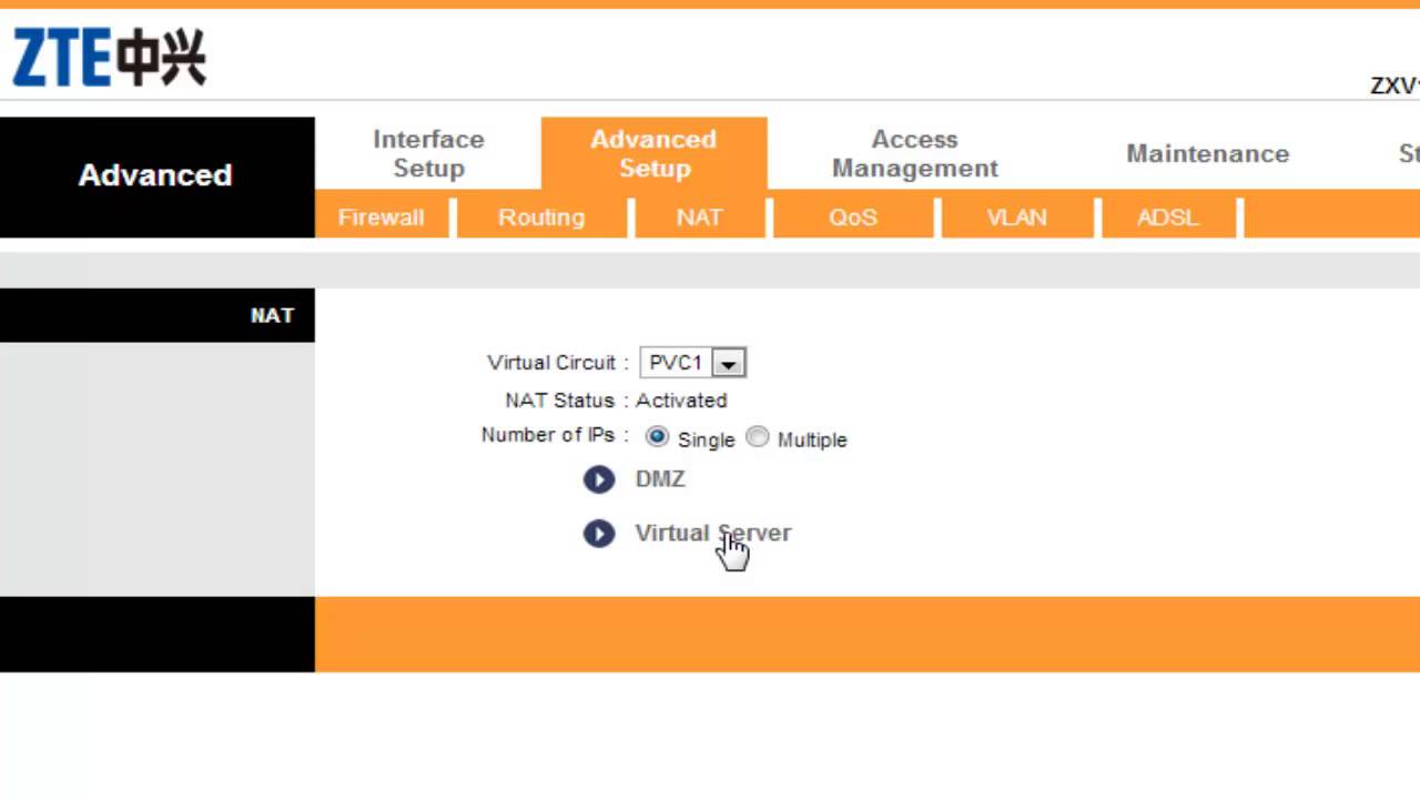 how to open port into modem zte zxv10 w300