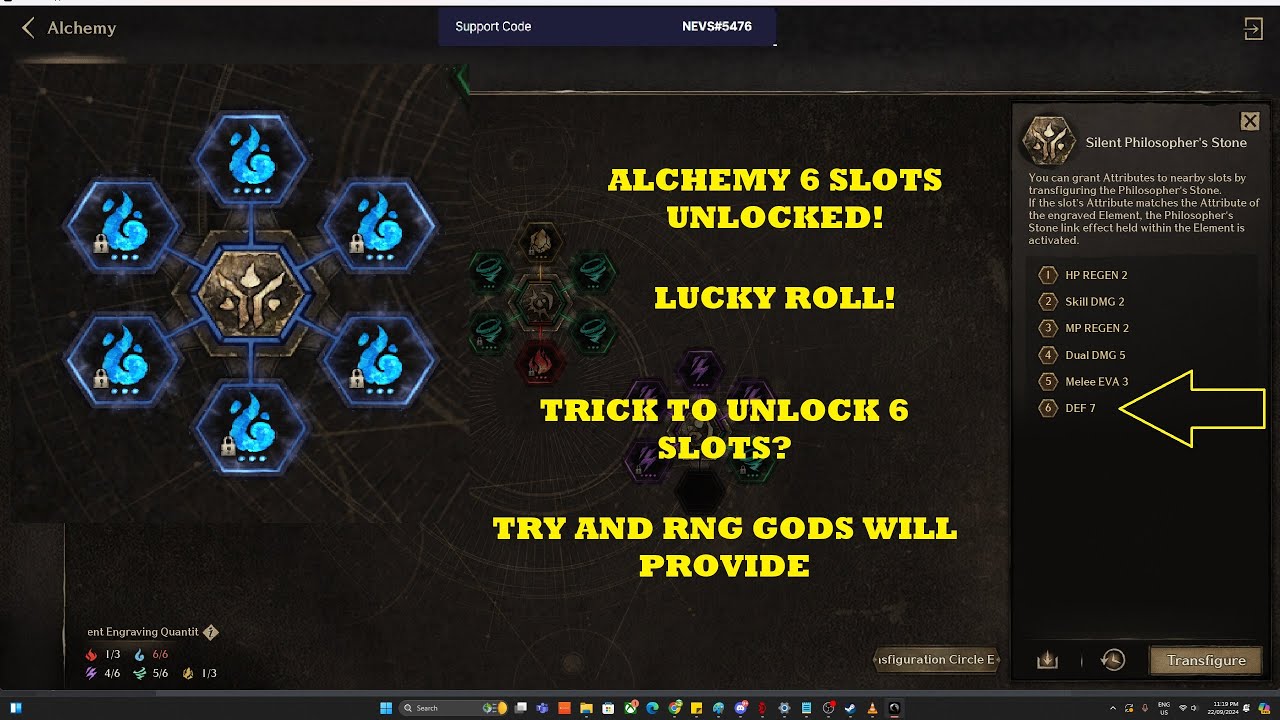 NIGHT CROWS - TRICK TO UNLOCK FULL SLOT ALCHEMY? MAX ALCHEMY!