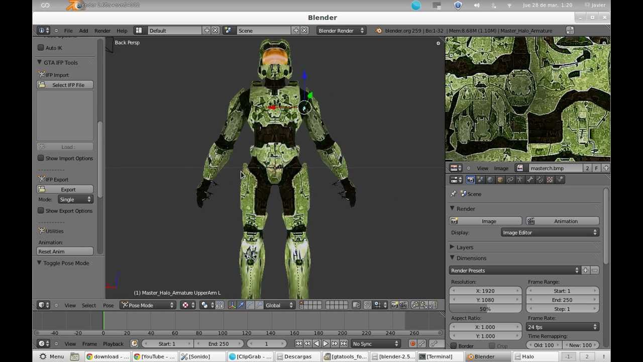 Importar modelos .dff con gta tools [Blender Game]