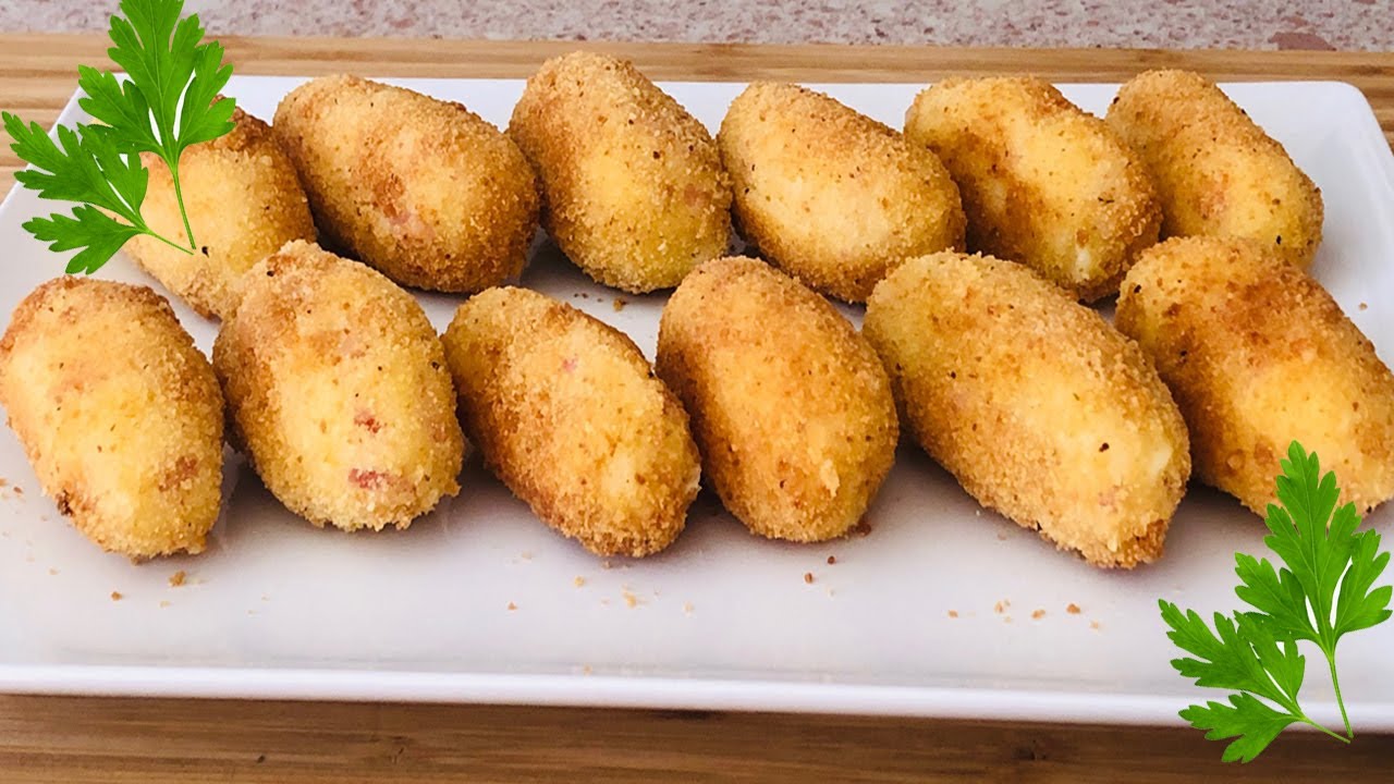 🌯 CROQUETAS DE PATATAS CON JAMÓN Y QUESO 🌯  ¡BUENÍSIMAS!
