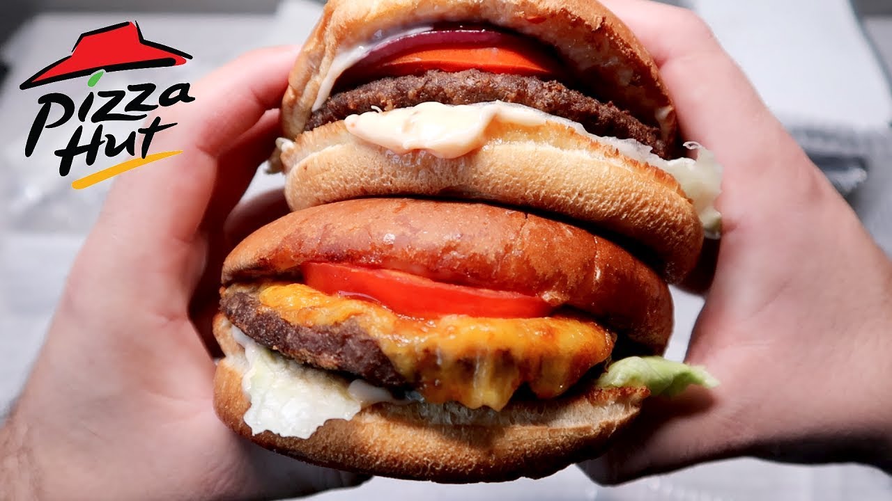 BURGERI de la PIZZA HUT: Texas Burger, Cheeseburger & Classic