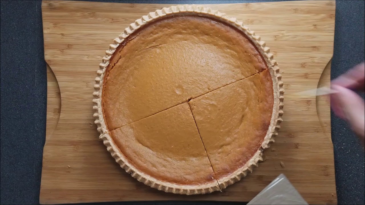 Mathematically slicing a pumpkin pie (no rulers)