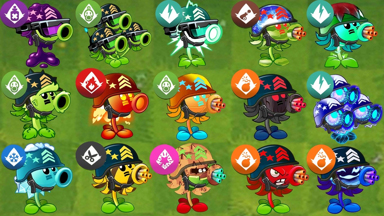 All GATLING PEA FUSION Level 1 Max Power Up vs. All Final Boss! - Who Will Win?