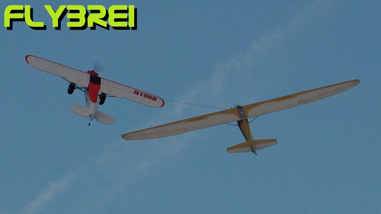 S-Cub F-Schlepp mit Grunau Baby - Modellflug
