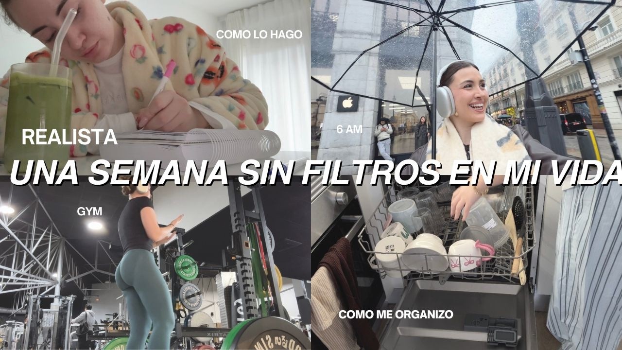 UNA SEMANA REALISTA *sin filtros* EN MI VIDA | viviendo sola, organización, hábitos, gym...
