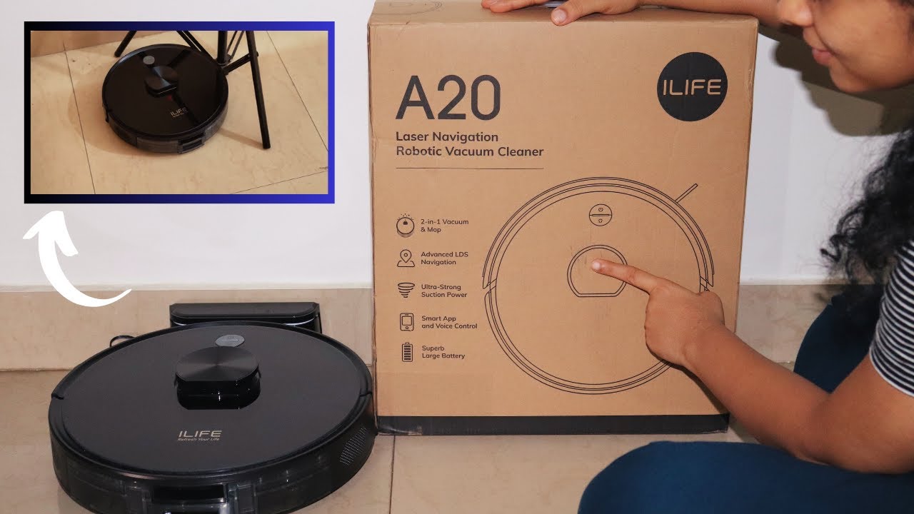 Робот-пылесос iLife A20 с функцией всасывания, мытья полов и лидаром — распаковка, настройка и по...