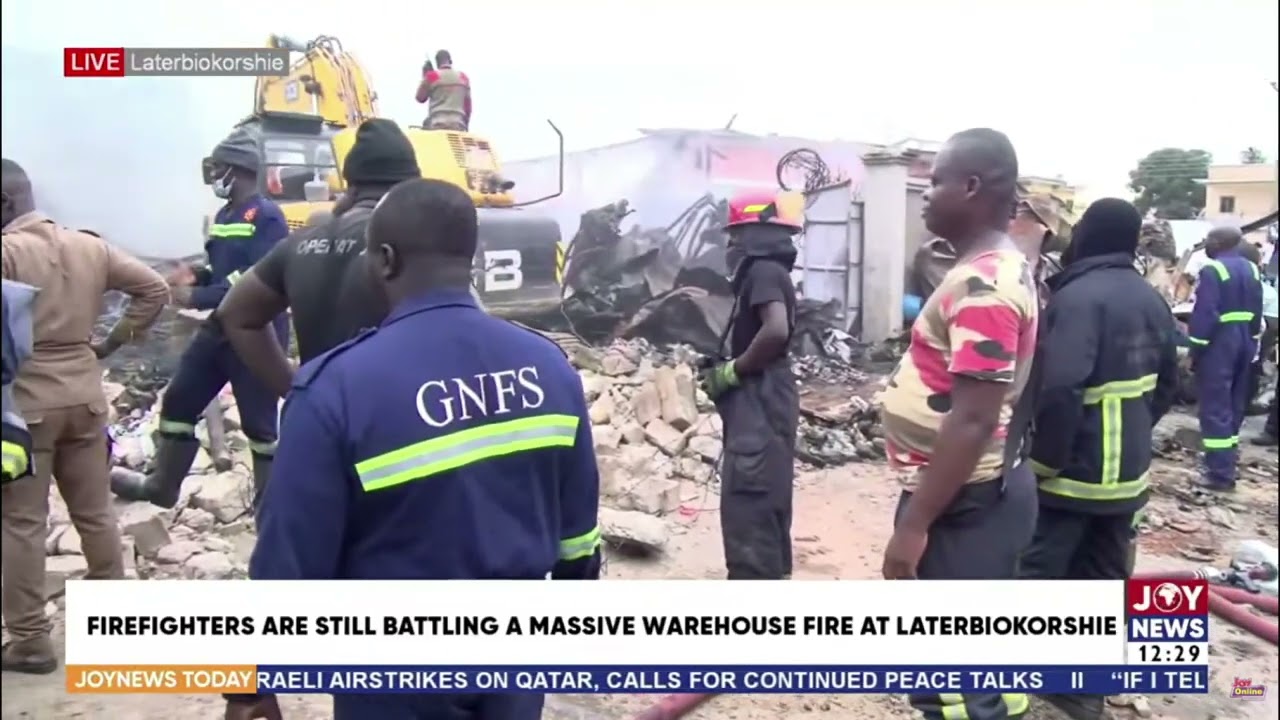 Laterbiokoshie F!re: Firefighters still battling furnace nearly 24 hours after. 