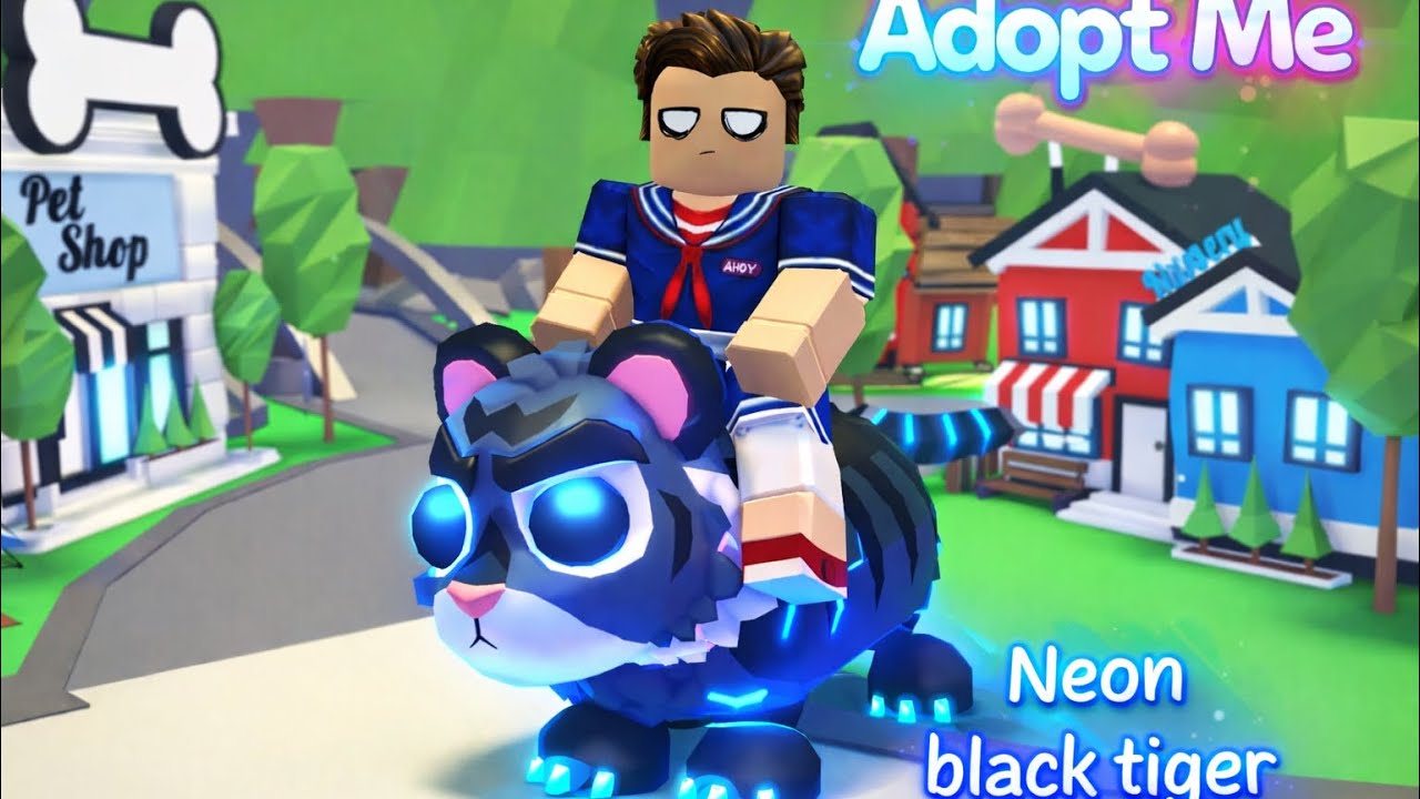Roblox Adopt Me Making The Black Tiger Neon!!
