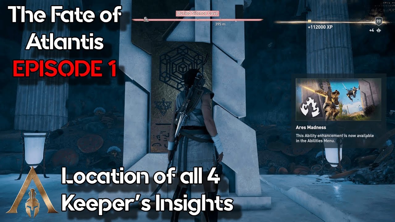 Location of all 4 Keeper's Insights - Assassin's Creed Odyssey - Th Fate of Atlantis Episode 1