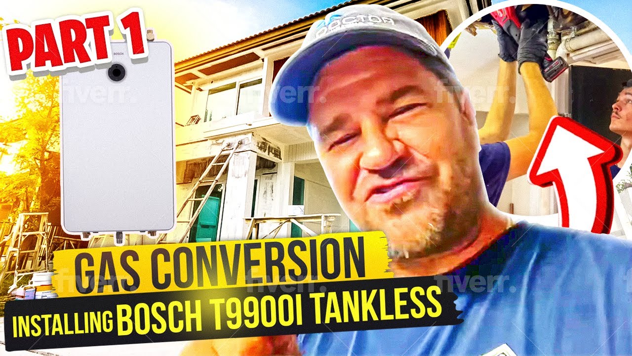 Part 1 Oil Furnace and Water Heater to Natural Gas Conversion - Installing Bosch T9900i Tankless