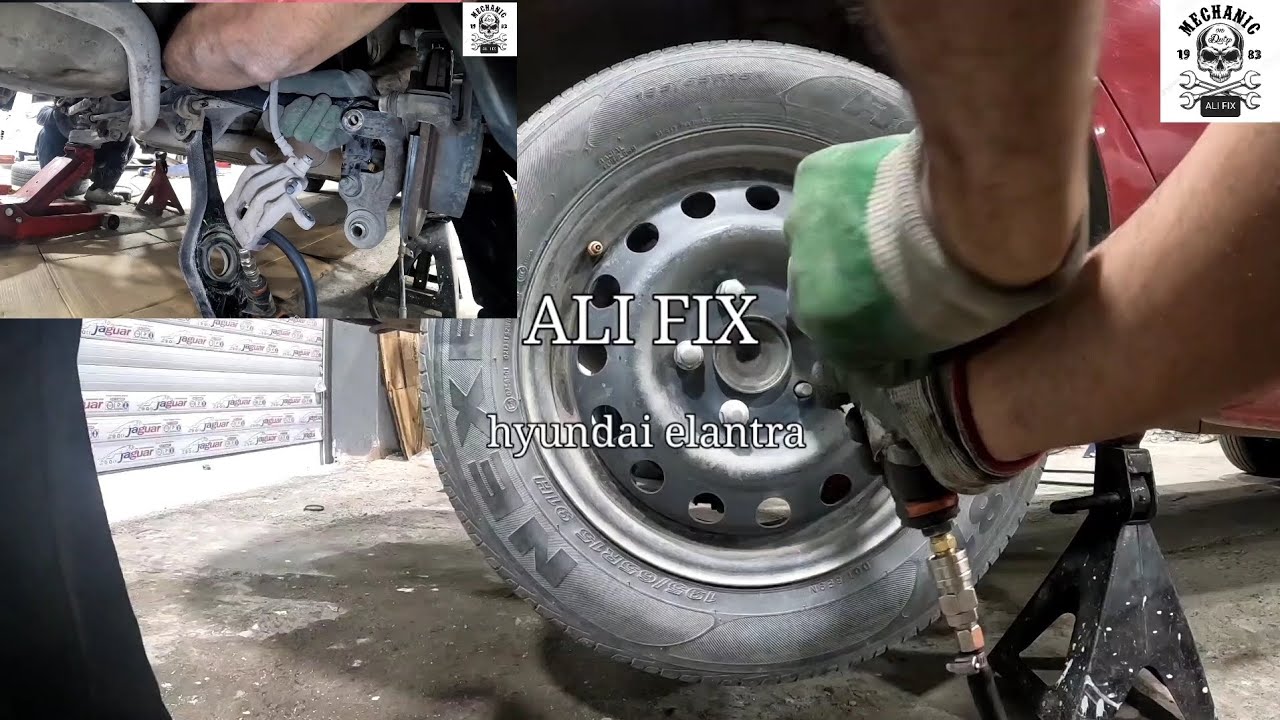 hyundai elantra -replacing rear trailing arm bushing- replacing rear bushing lower upper control arm