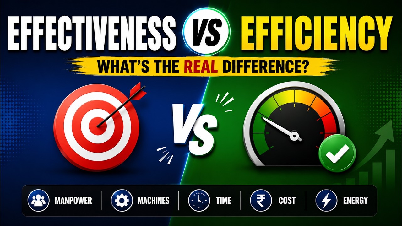 EFFECTIVENESS vs EFFICIENCY Explained with a Simple Example
