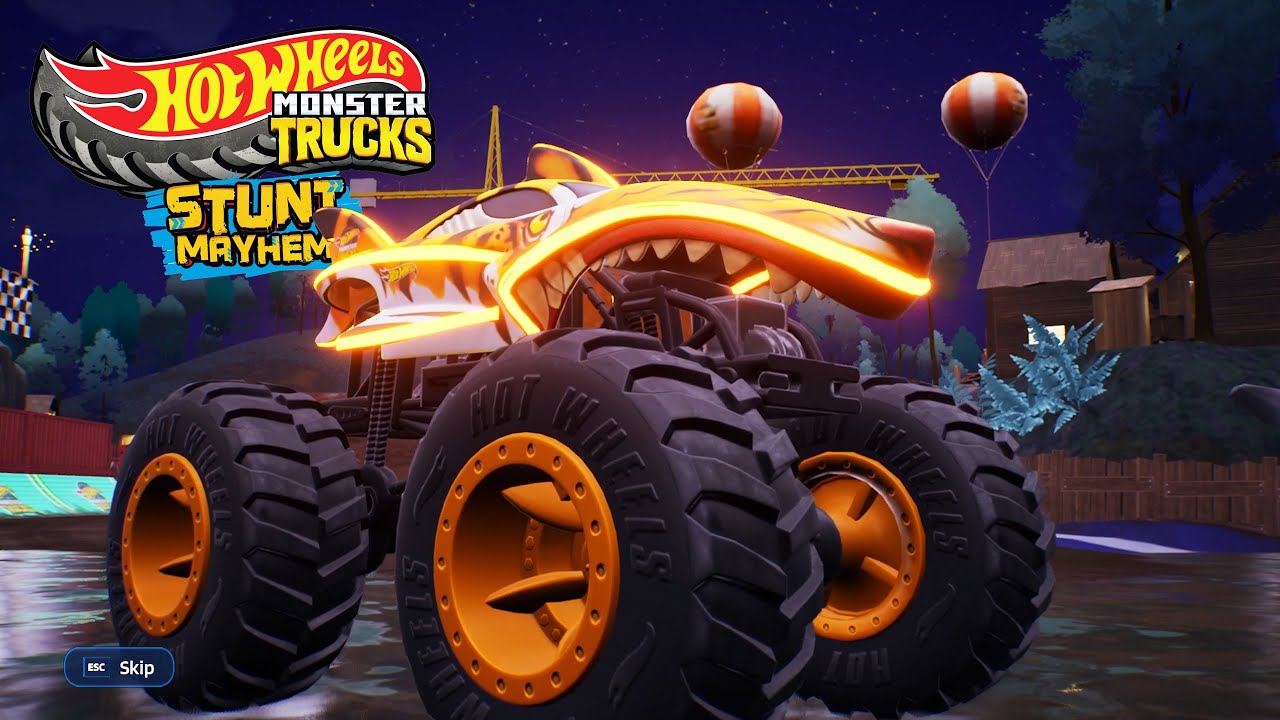 Hot Wheels Monster Trucks: Tiger Shark Glow Skin