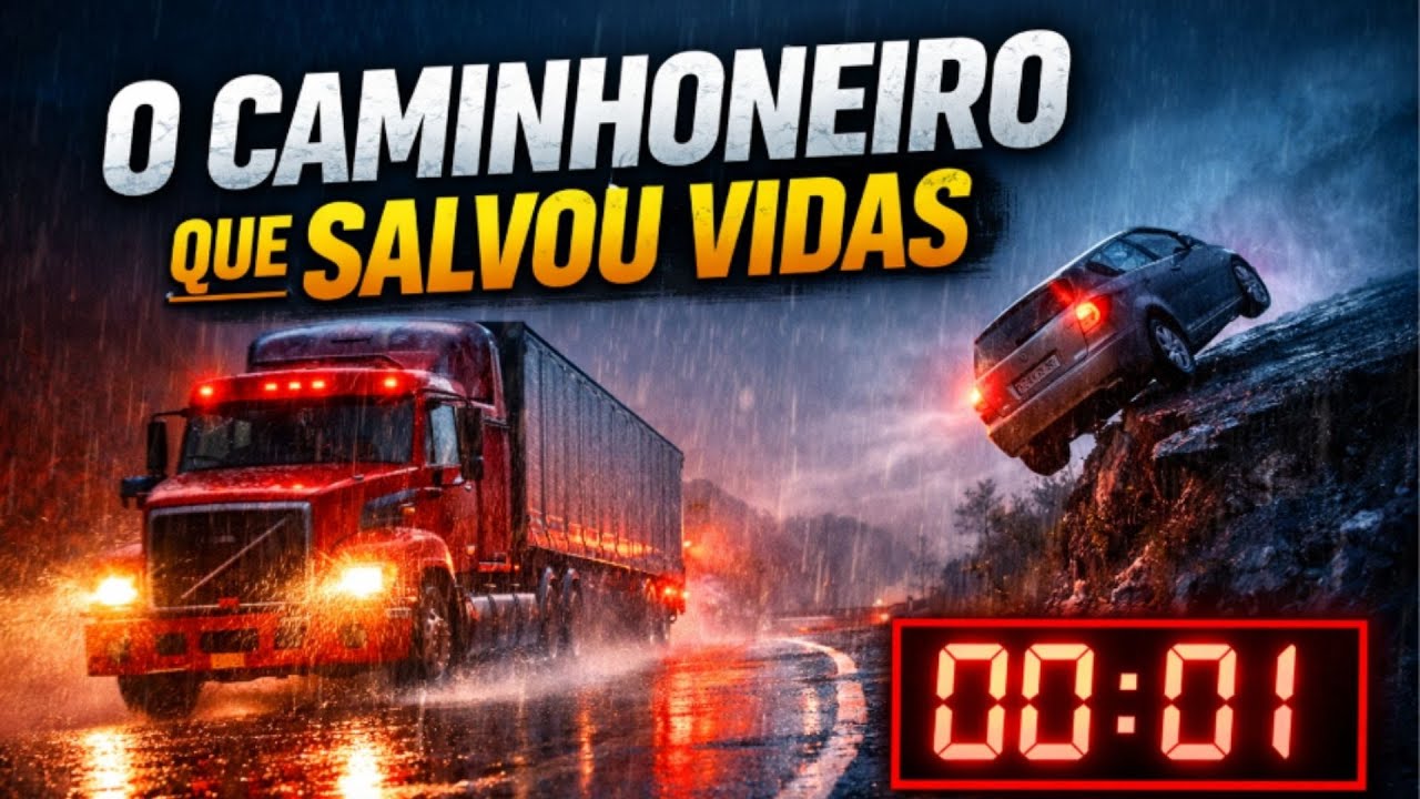 Você Não Vai Acreditar no Que Este Caminhoneiro Fez Para Salvar Uma Família!”